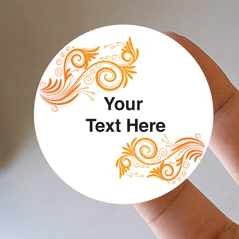 Packwith Design 6 Personalised Round Logo Craft Stickers With Waterproof Stickers For Artworks, Business And Multi Purpose Packwith® #E14-D6