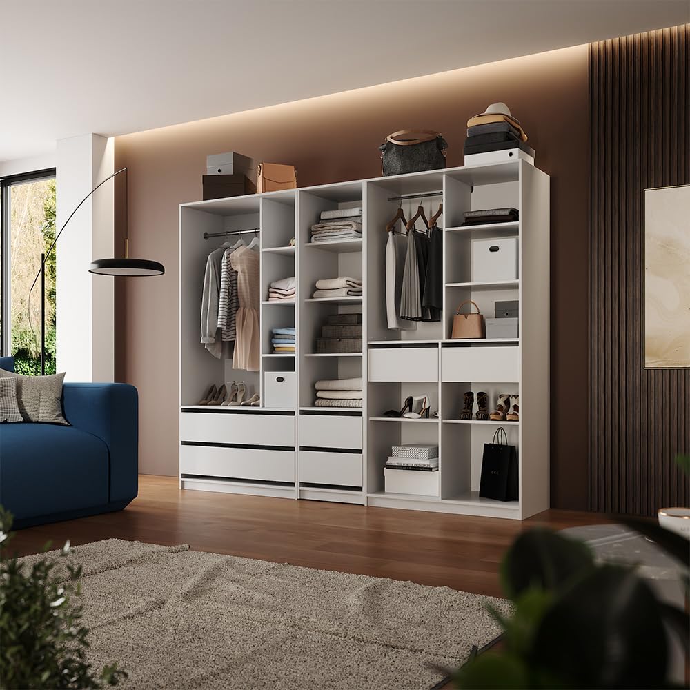 Vicco Armoire Elmo, Blanc, 50x200cm