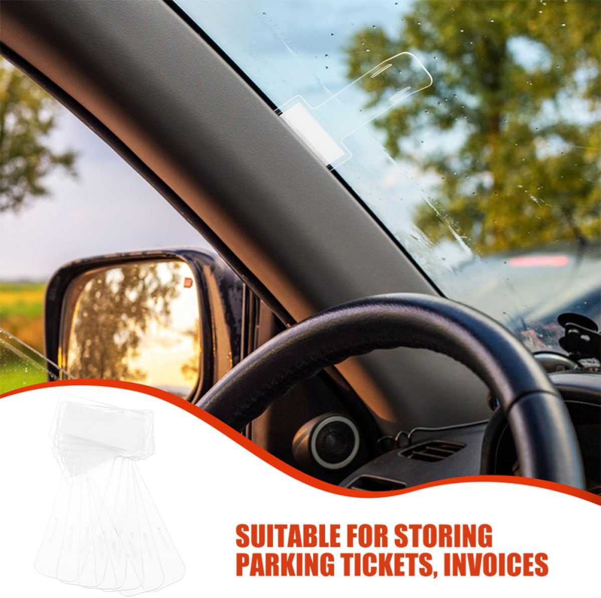 10pcs Plastic Car Parking Ticket Holder Clip for Windshield image 3