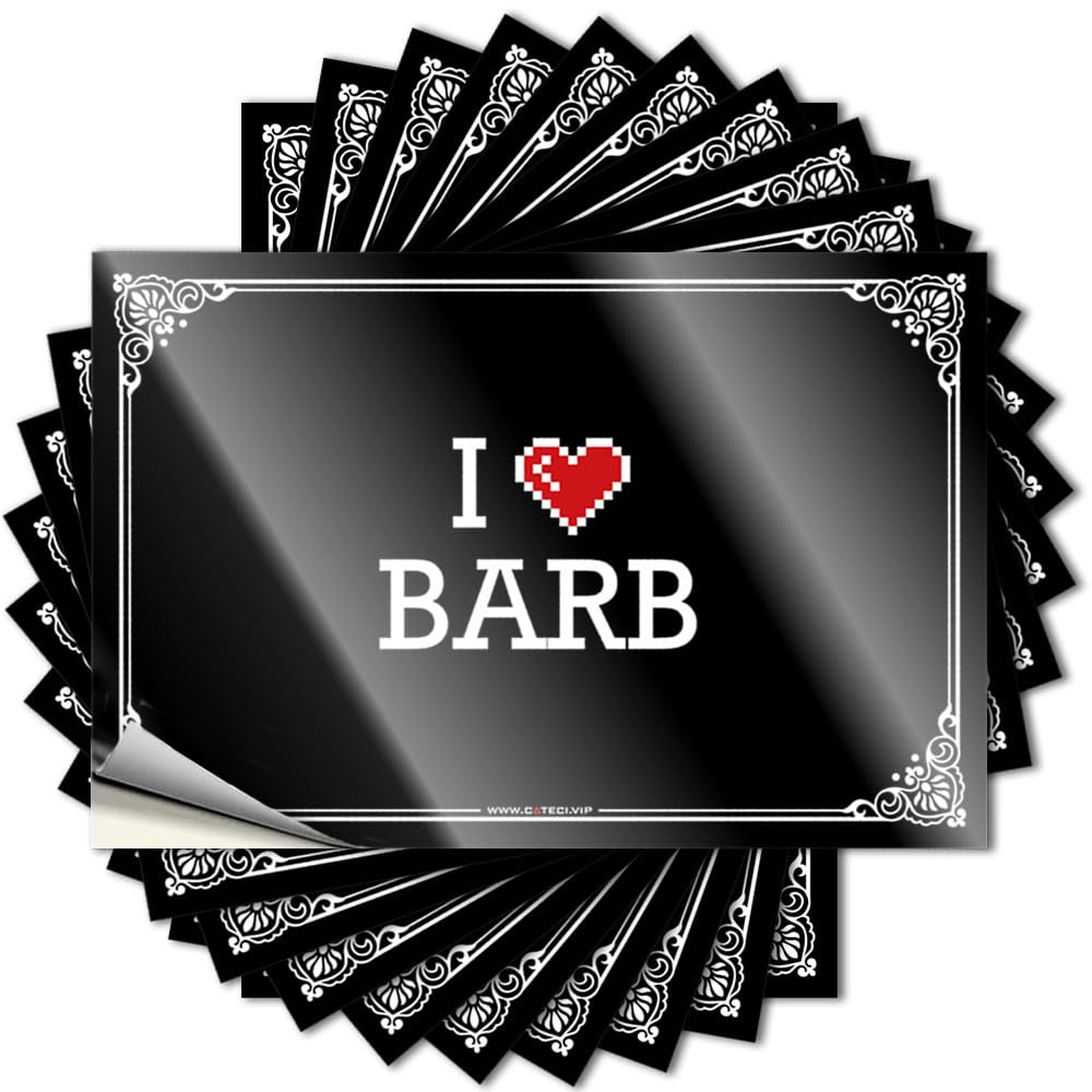 Camping Decor for Camper Door Tattoos | I Love Barb Coffee Durable Vinyl Sticker Easy Apply for Hunting(8X12CM)