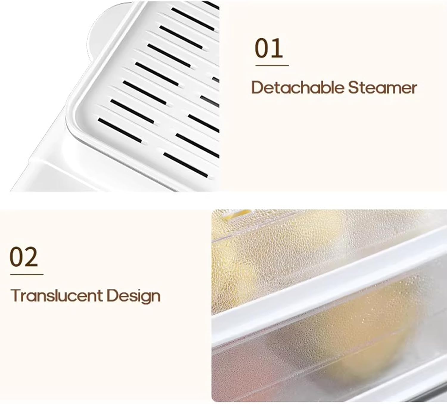 Foldable Steamer with 3 Levels for Home, Steam Cycle Food Steamer, Electric Multicookers for Meat Dumpling Food Cooker Bread Breakfast Machine Egg Steamer
