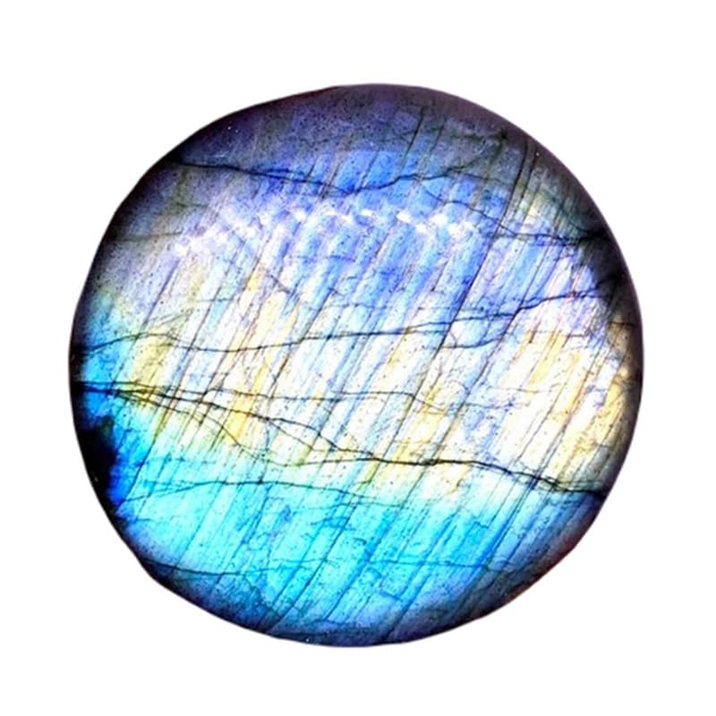Labradorite cabochon rond 32mm pour réussir vos sertissages plats sans fissure DIY