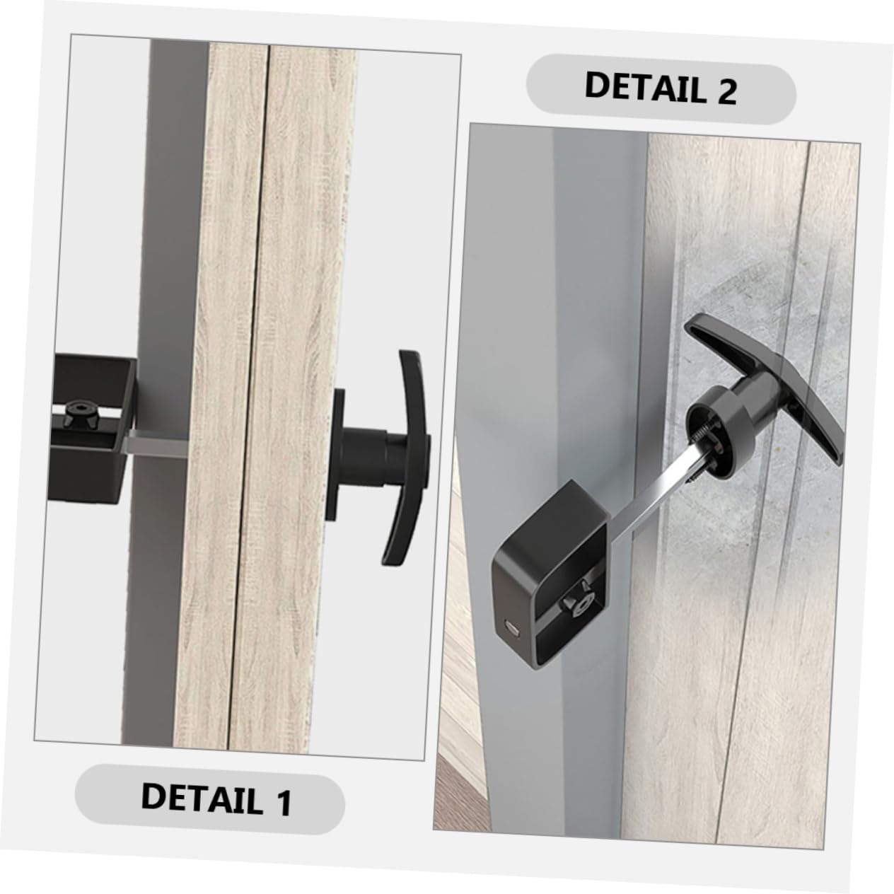 Abaodam 1Set Serratura T con Maniglia Scorrevole per Set Serratura e Sicura Facile Installazione per Garage e Cancelli Design e Versatile