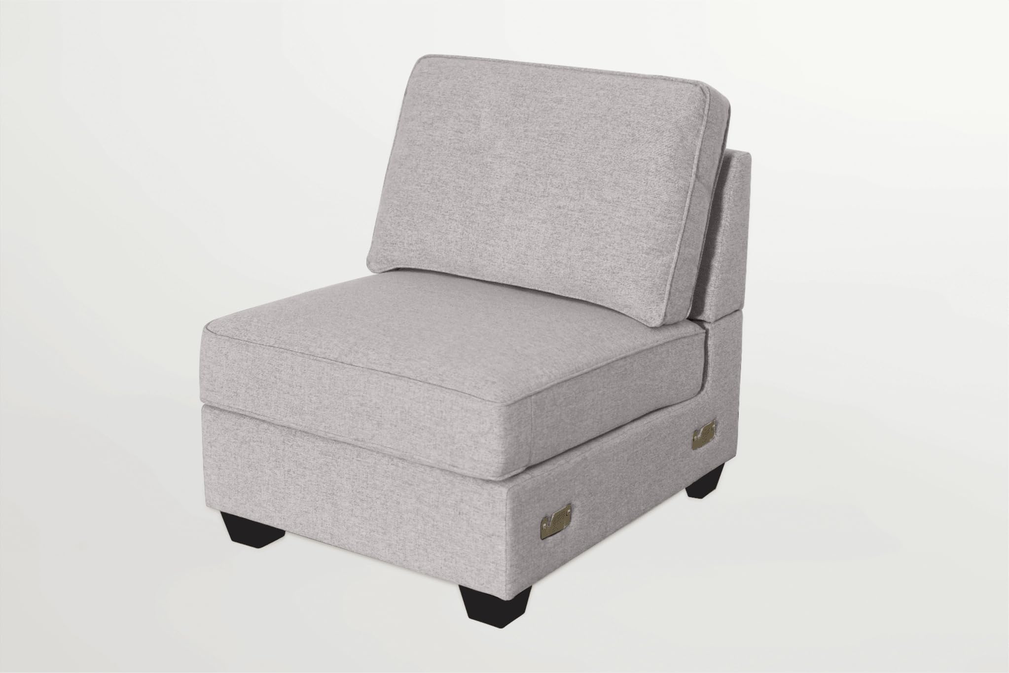 l lengend vansen armless chair module for modular sofa couch (light grey)