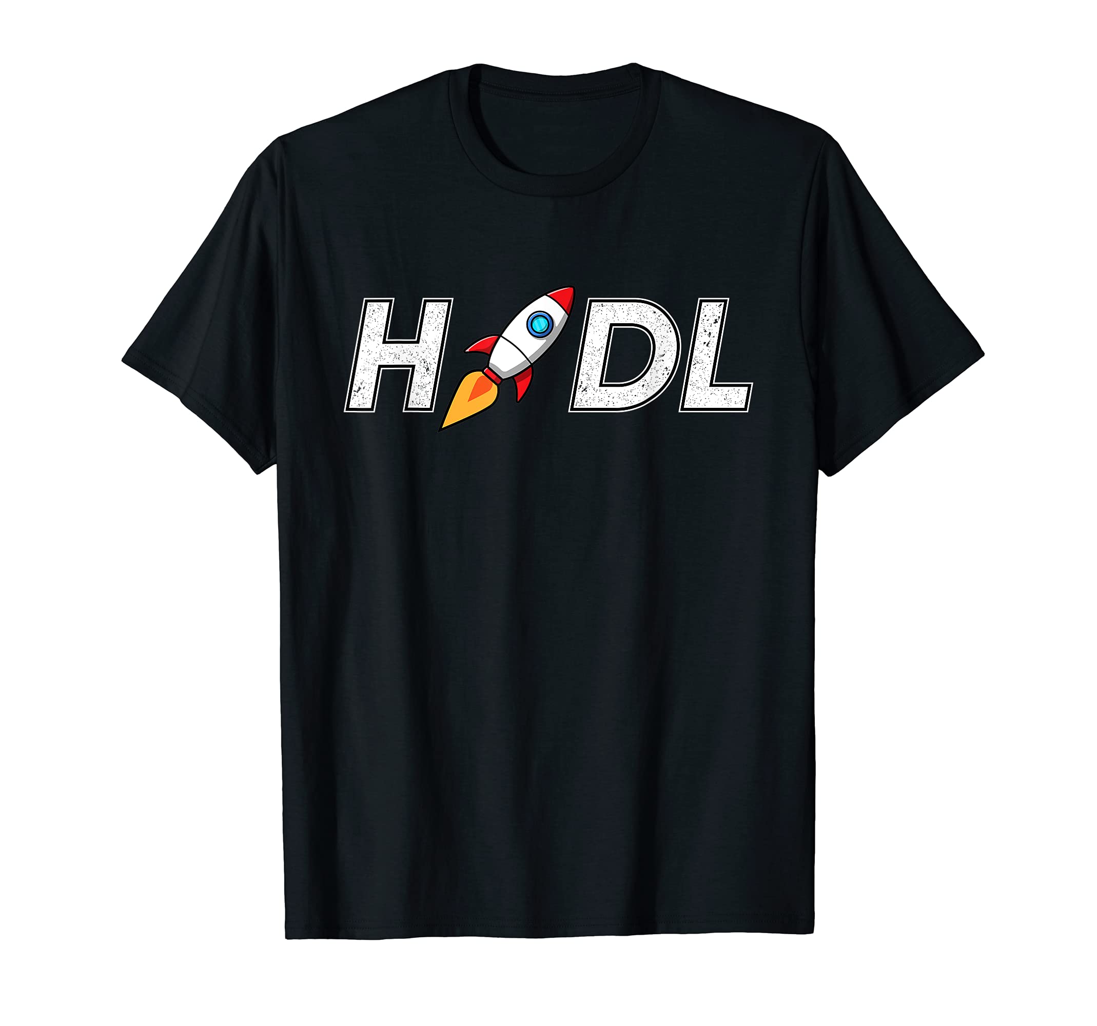 HODL Funny Rocket to the Moon Bitcoin Cryptocurrency T-Shirt