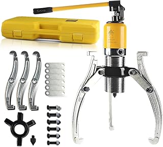 MMNZE Hydraulic Gear Puller Kit 20 Ton Hydraulic Capacity Puller 2 or 3 Jaws Bearing Pulling Hub Separator Hydraulic Puller Separator Tool Kit Set for Drawing Machine Pulling Hubs Gears Flanges