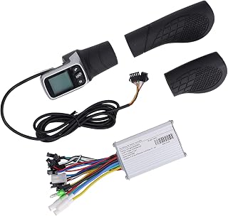 Uxsiya Electric Bike Controller Kit, Easy To Install 24V 36V 48V Electric Bike Controller and Meter Set LCD Display 22.2mm Handlebars Applicable for 350W Motor