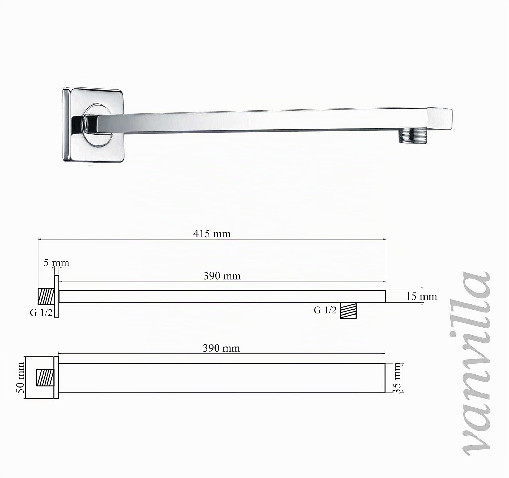 vanvilla Duschsystem Unterputz mit Duscharmatur Hansgrohe poliert HG01-ob