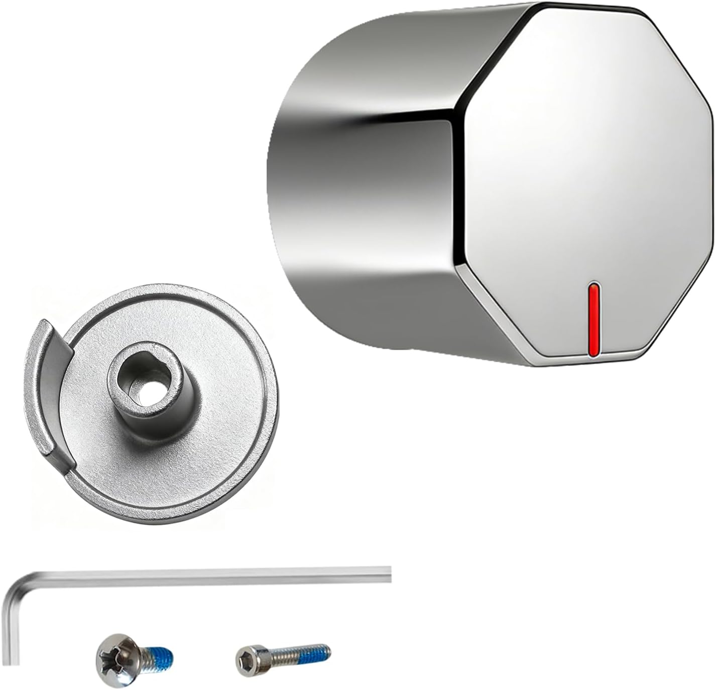 All Metal Replacement for Moen Tub/Shower Lever Handle, Compatible with Moen Posi Temp Shower Handle and for Cartridge,Single Handle Faucets for Adjust Water Volume and Temperature,Knob Chrome