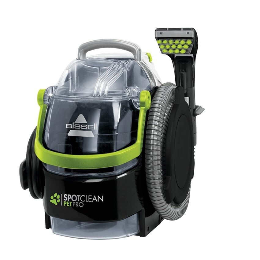 Immagine del prodotto BISSELL 15585 SpotClean Pet Pro Aspirapolvere, Rimuove lo Sporco, liquidi e le macchie, Per Pulisci Scale, Tappezzeria, Automobili e Tappet, 750W, Leggero e Compatto, 82dB, Nero/Verde/Trasparente
