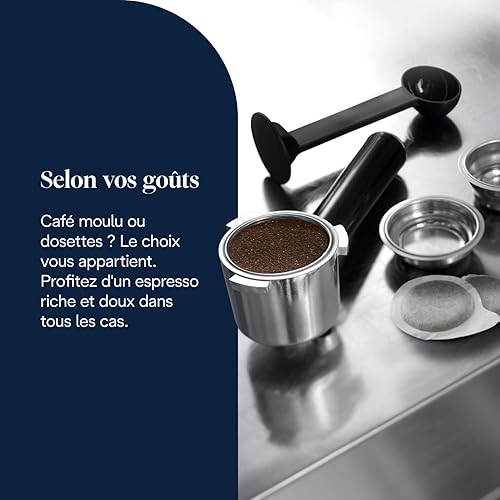 De'Longhi Dedica Style EC685.M, Machine à Expresso avec Buse à Mousse de Lait Professionnelle, Seulement 15 cm de Large, Réservoir de 1 L, Boîtier en Métal, Compatible avec les Dosettes E.S.E, Métal - 8