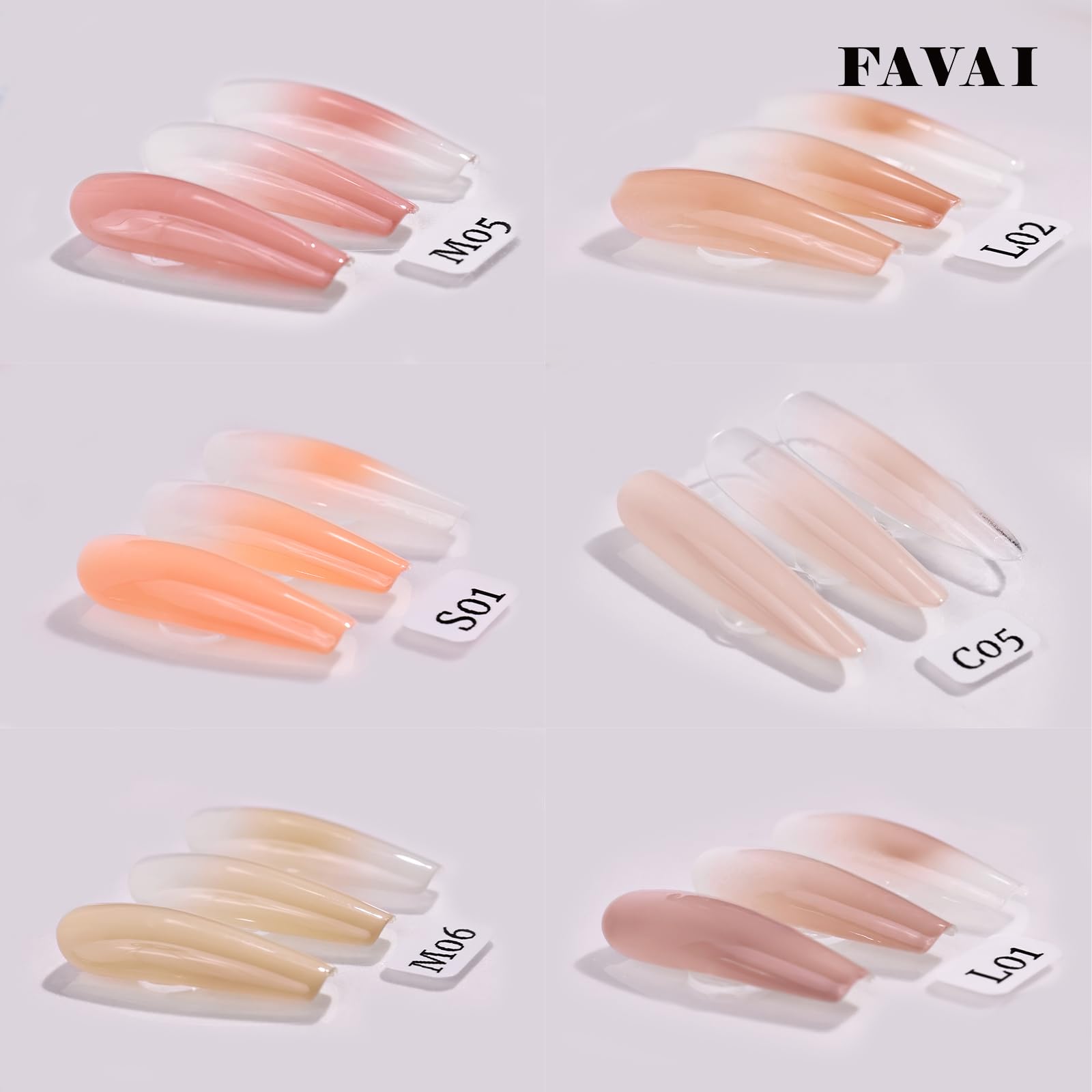 FAVAI Smalto in gel per aerografo, senza acetone, 12 x 15 ml, per aerografo, UV con nebulizzazione fine, smalto per unghie senza diluizione, nail art fai da te
