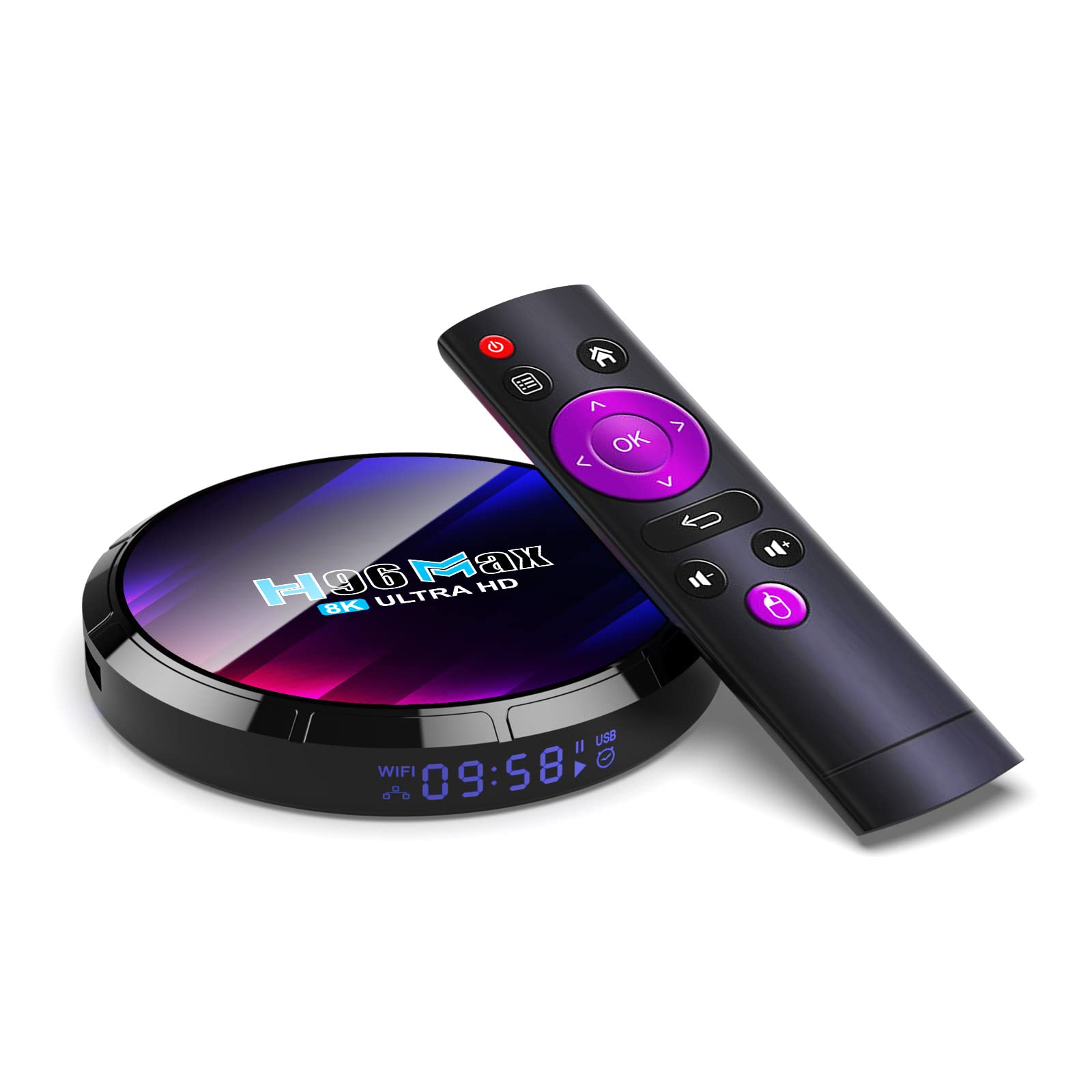 CHROX TV Box Android 13.0, RK3528 CPU Octa-Core 1000M Ethernet WIFI6 4K 8K HD Smart TV Box Dual-WiFi 2.4G/5.8G BT 5.0 USB 3.0 3D H.265 Android Box,4gb+64gb