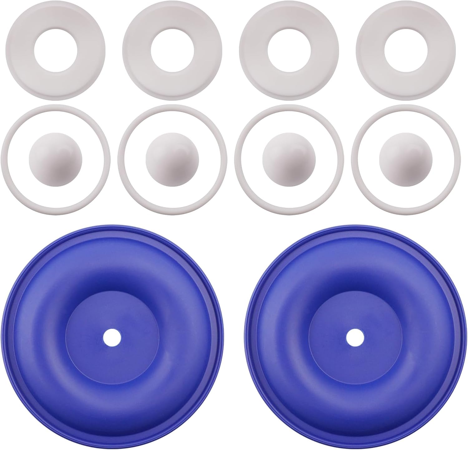 Complete maintenance kit for Graco Husky 1050 diaphragm pump Includes advanced PTFE ball seat, PTFE ball, mountain membrane, O-ring. Provide PT, AC, and TP configurations Replaces# 25A857