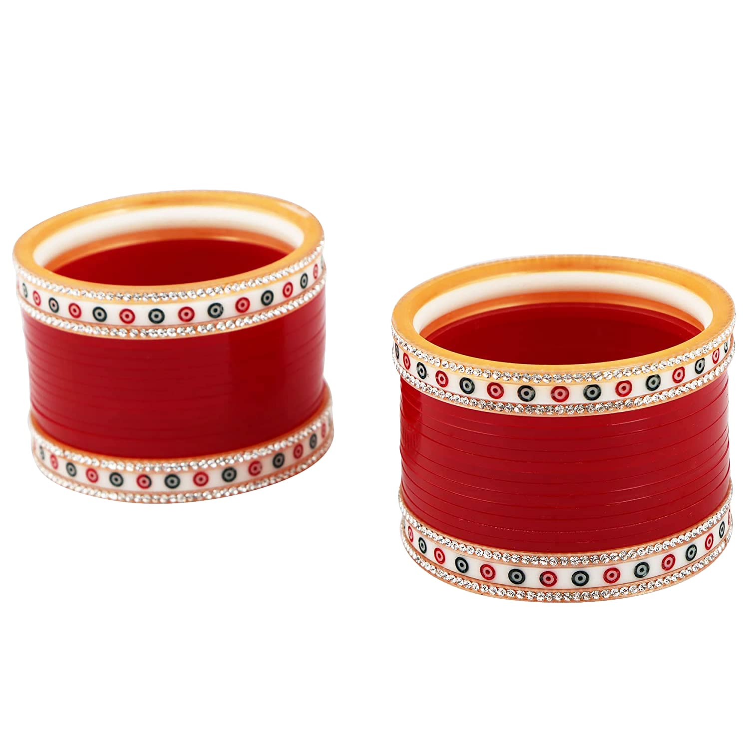Anwar Punjabi Collection Lite Bridal Chuda Normal Use Fabulous Design Build Quality Beautifully Made Chura Bangle Set for Girls (Design -1 Red, 2/8) (B0BZG9QT7Y) Amazon Price History, Amazon Price Tracker