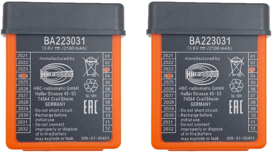 2pcs HBC BA223031 2100mAh 6V Rechargeable Battery