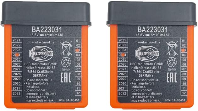 2pcs HBC BA223031 2100mAh 6V Rechargeable Battery