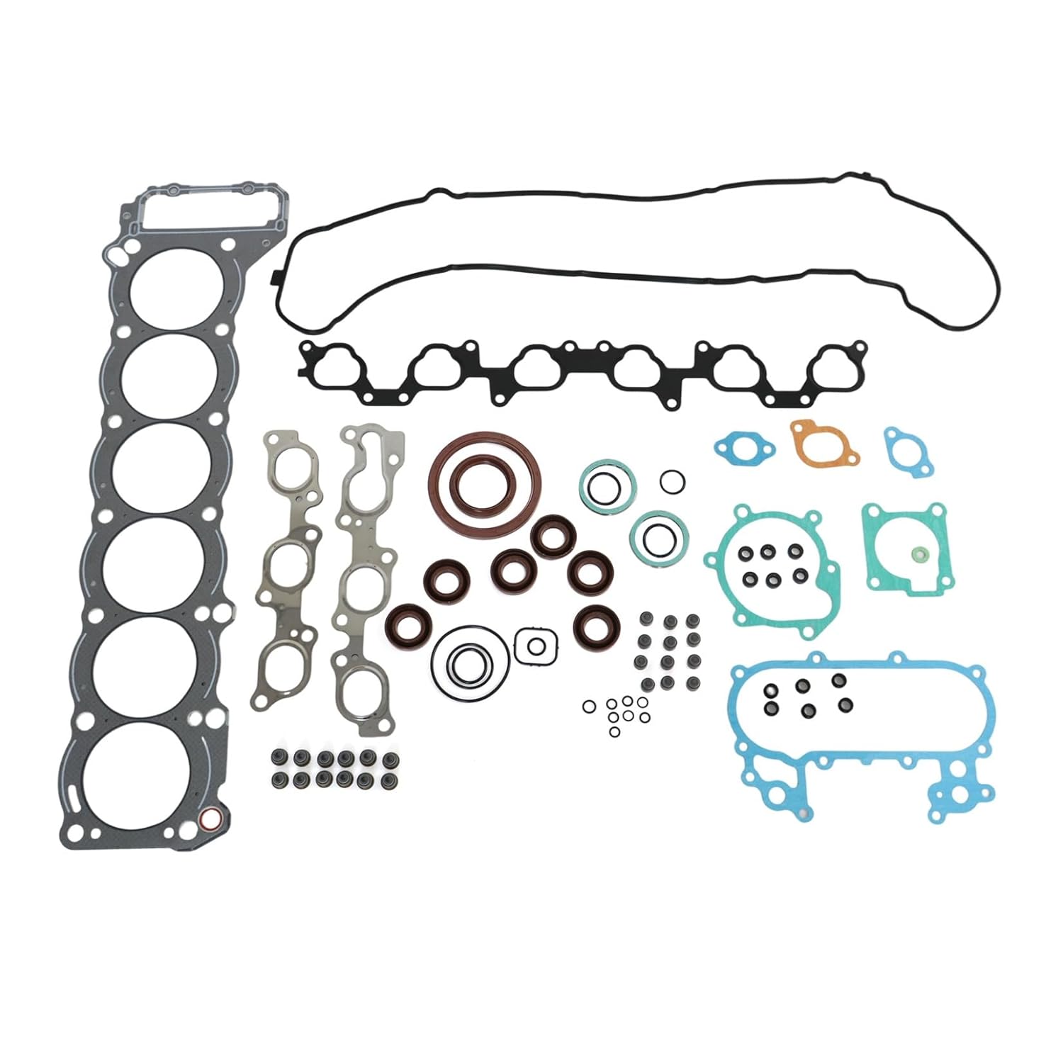 Full Gasket Kit 04111-66030 04111-66032 04111-66035 0411266036 Compatible with Toyota Land Cruiser LX450 FJZ80 1FZ 1984-2015 Compatible with Lexus LX450 FZJ80 1995–1997