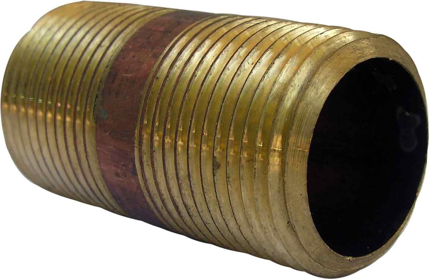 LASCO 17-9485 3/4-Inch by 2-Inch Red Brass Pipe Nipple
