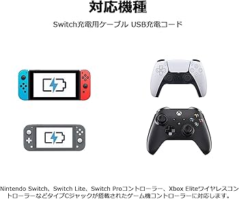 Amazon.co.jp: Switch/Switch Lite 充電ケーブル 【2本セット Amazon.co.jp: Switch/Switch Lite 充電ケーブル 【2本セット