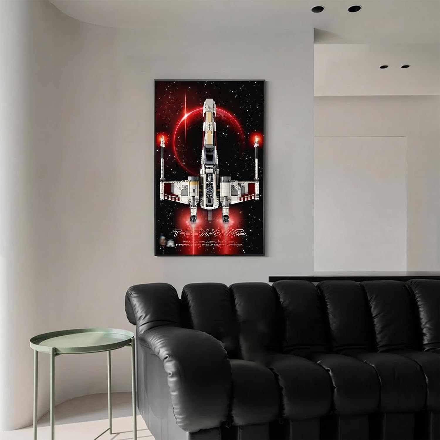 31x20 Inch Wall Mount Display Frame Compatible with LEGO Star Wars UCS X-Wing Starfighter 75355 | Showcase Board for Ultimate Collector Series | Turn Build into Wall Art (Board Only)
