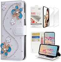 Vista 7 de STENES Bling SSBLDwSPSeries-15 - Funda de piel con tapa y protector de pantalla, diseño 3D hecho a mano