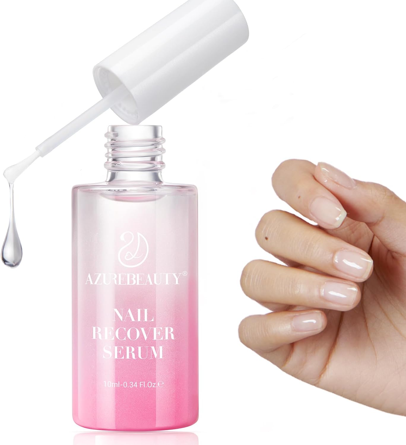 AZUREBEAUTY Nail Strengthener and Growth Building Recover Serum, Manicure Prep Cleaner Repair Growth Nails Treatment for Thin and Damaged