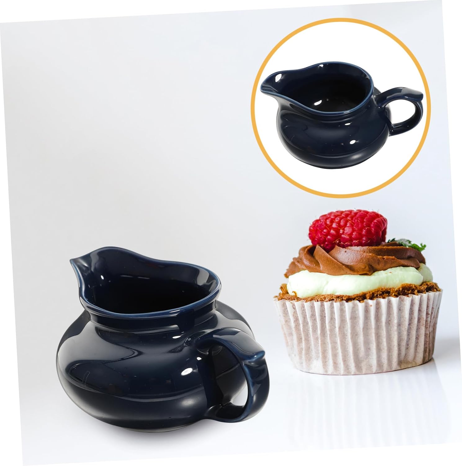 Ceramic Gravy Boat One Piece Blue Multi Function Sauce Bowl