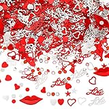 3000 Pieces Heart Confetti Valentine's Day Wedding Anniversary Party Table Scatter Confetti...