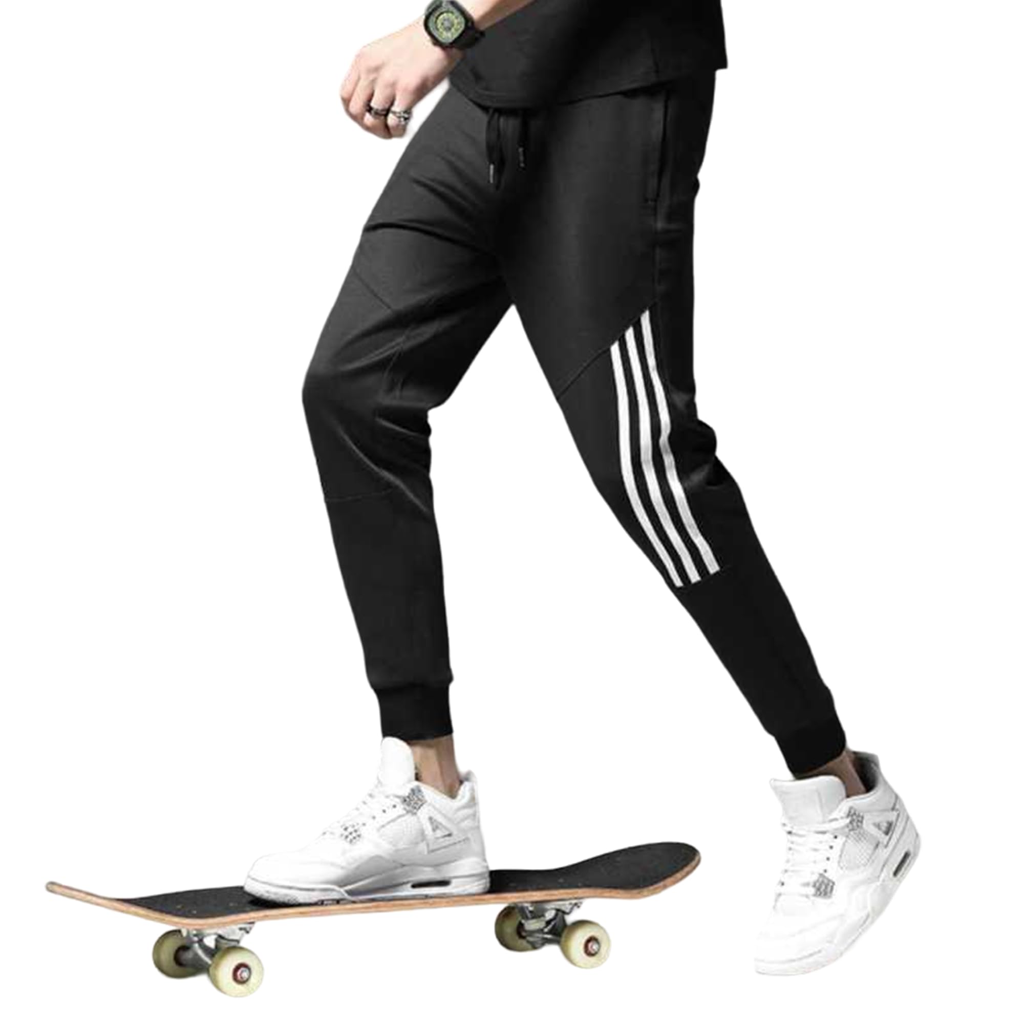 Polyester Track Pant for Men's Regular Fit Joggers for Running Gym Sports | Lower Track Pants for Workout, Bodybuilding | Activewear Trousers with 2 Side Chain Pocket for Boys