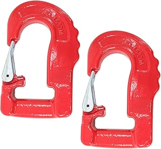 Mytee Products (2 Pack) Round Sling Hook, Red, 13,200 lbs WLL