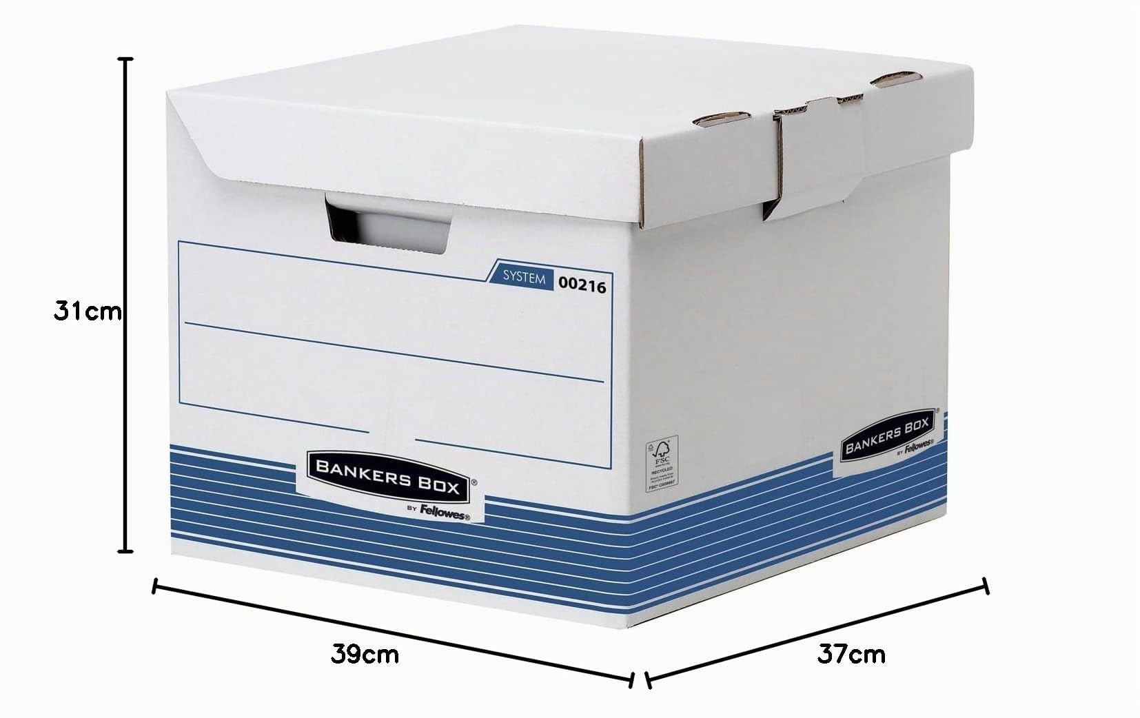 Bankers Box 0021601 Scatola A4 per Cartelle Sospese System, FSC, Confezione da 10 Pezzi