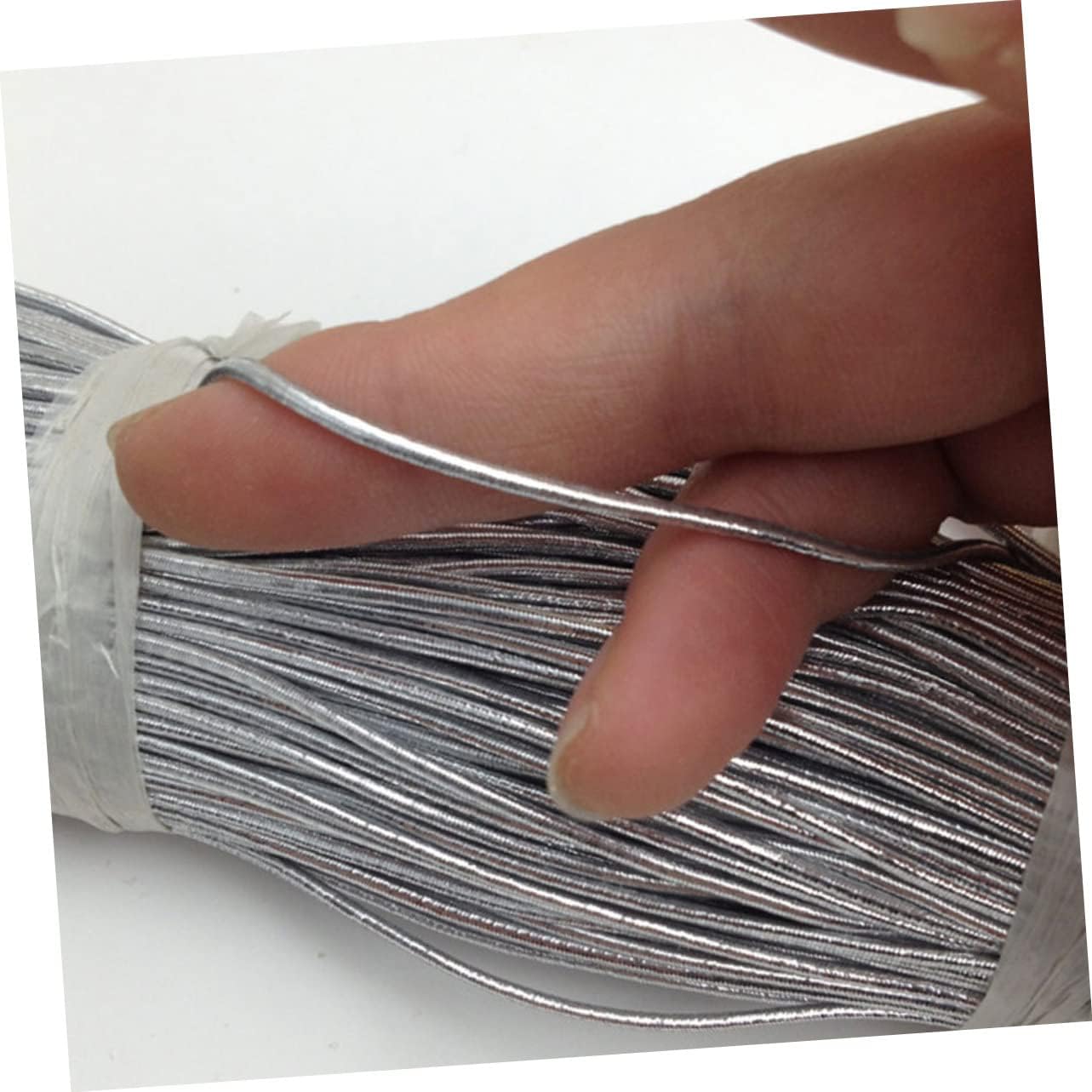 1roll Elastic Cord Diameter Silver Stretch Thread for Jewelry Making Craft Projects Beading and Flexible String Rope for Bracelets and Necklaces