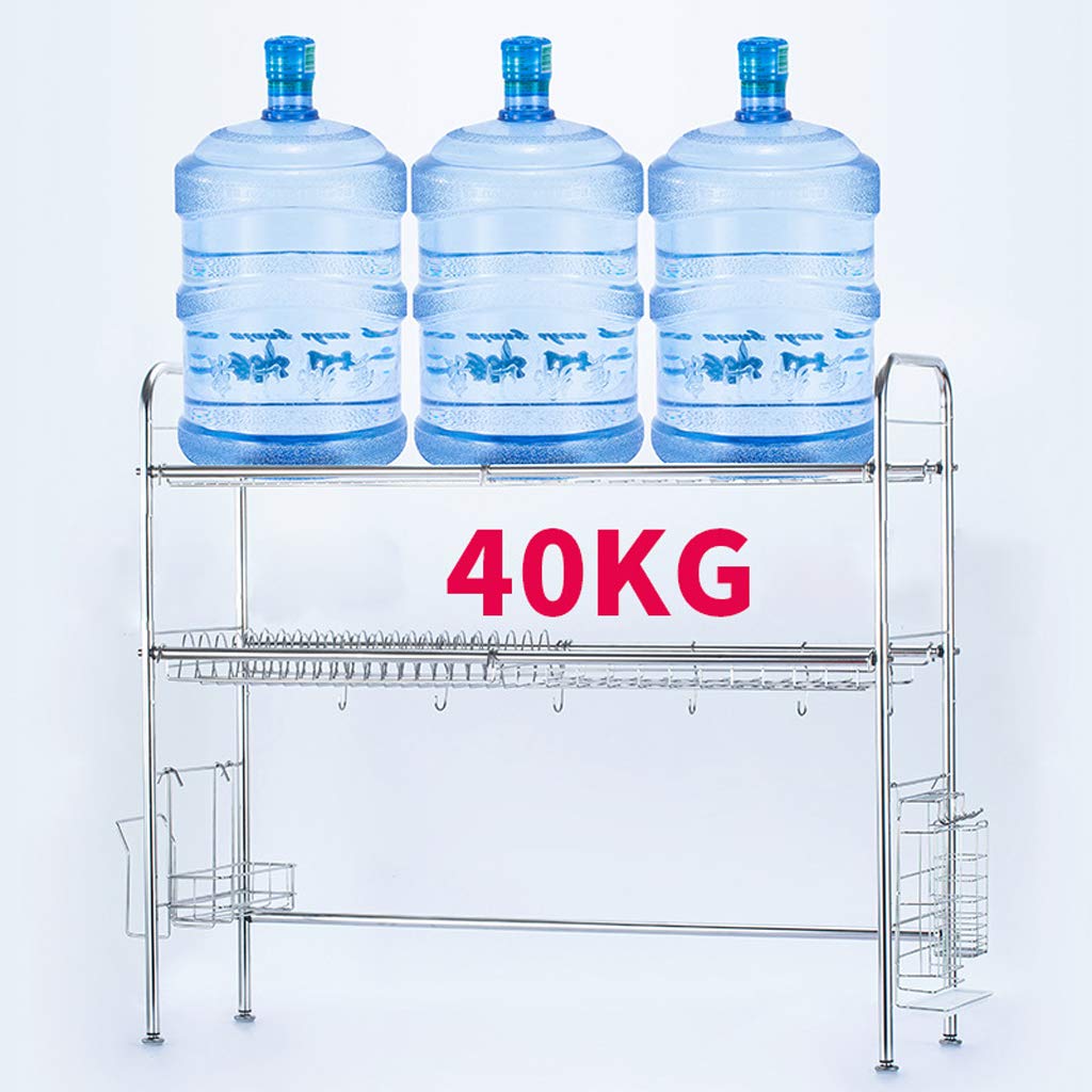 Estante para secar Platos Estante para secar Platos sobre el Fregadero Estante de Acero Inoxidable Suministros de Cocina Organizador de mostrador de Almacenamiento Soporte de exhibición antideslizan