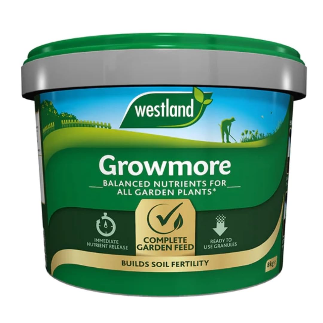 TOPLINE Universal Growmore Fertiliser Granules - 8kg Multipurpose Plant Food for All Garden Plants. Outdoor Plants Feed Fertilizer with Topline Card.
