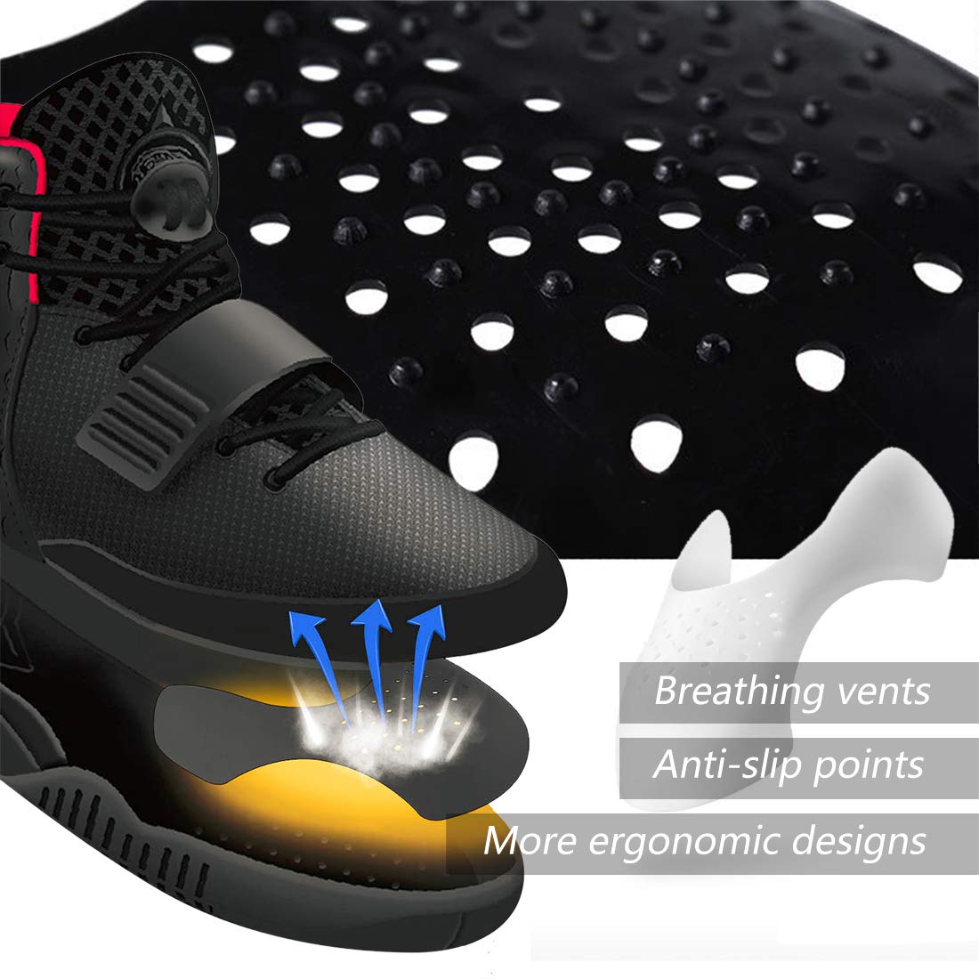HONGECB Protector de Zapatos Antiarrugas, 5 Pcs Anti-Arrugas Prevenga Calzado Deportivo Arrugas, Arrugas de Zapatos Antiarrugas, Protectores para Zapatillas de Deporte, Arrugas de Zapatos Antiarrugas