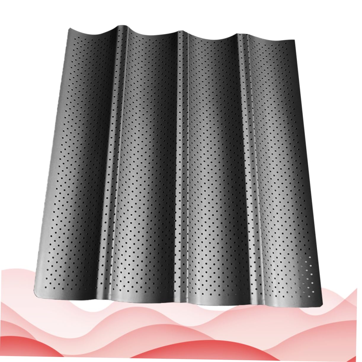 COLLBATH Französische Baguette Backform 1 Stück, Kohlenstoffstahl, Schwarz