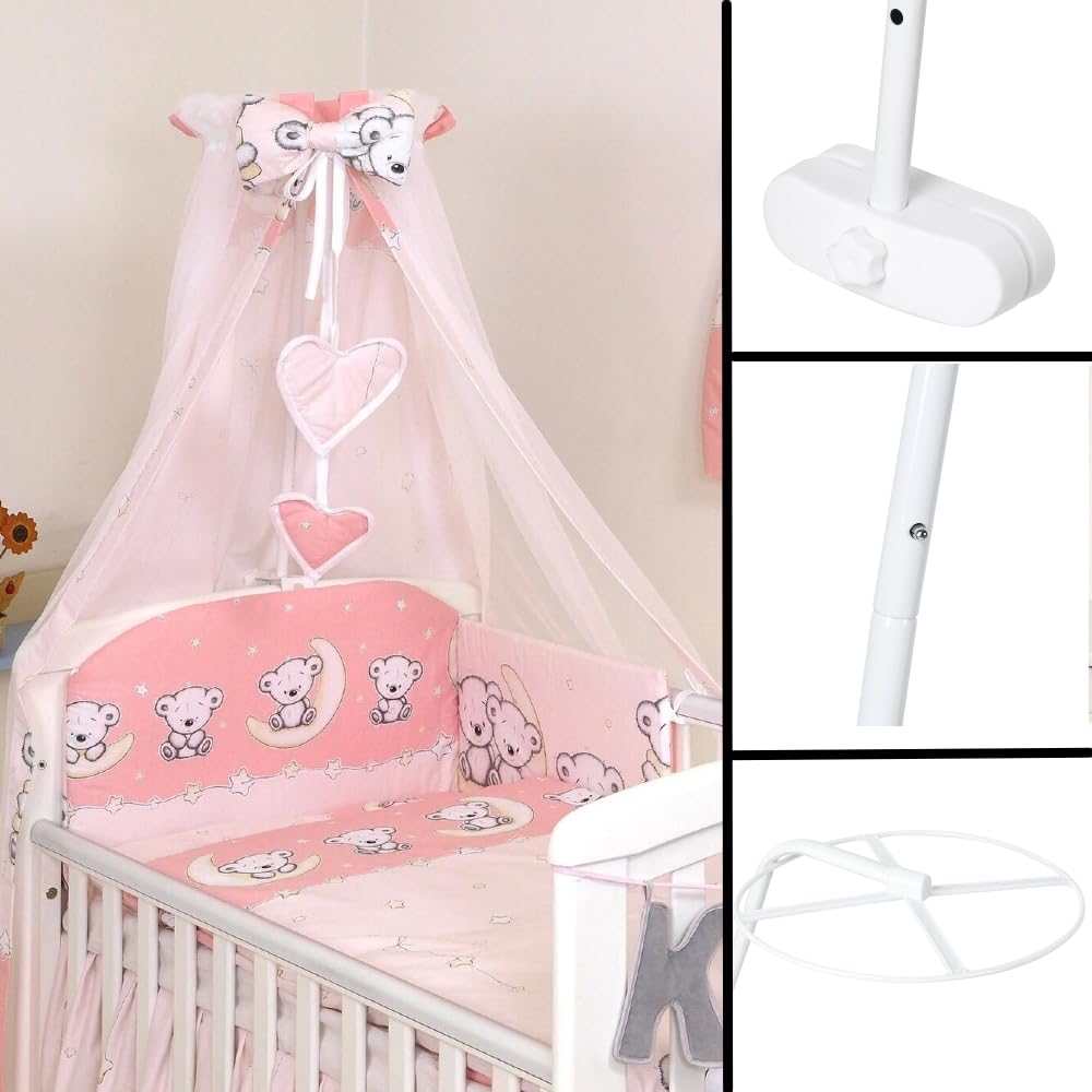 Bed Mobile Holder, Net Stand Bed Netting Holder Set Adjustable Clip-On Canopy Holder Rack Accessories