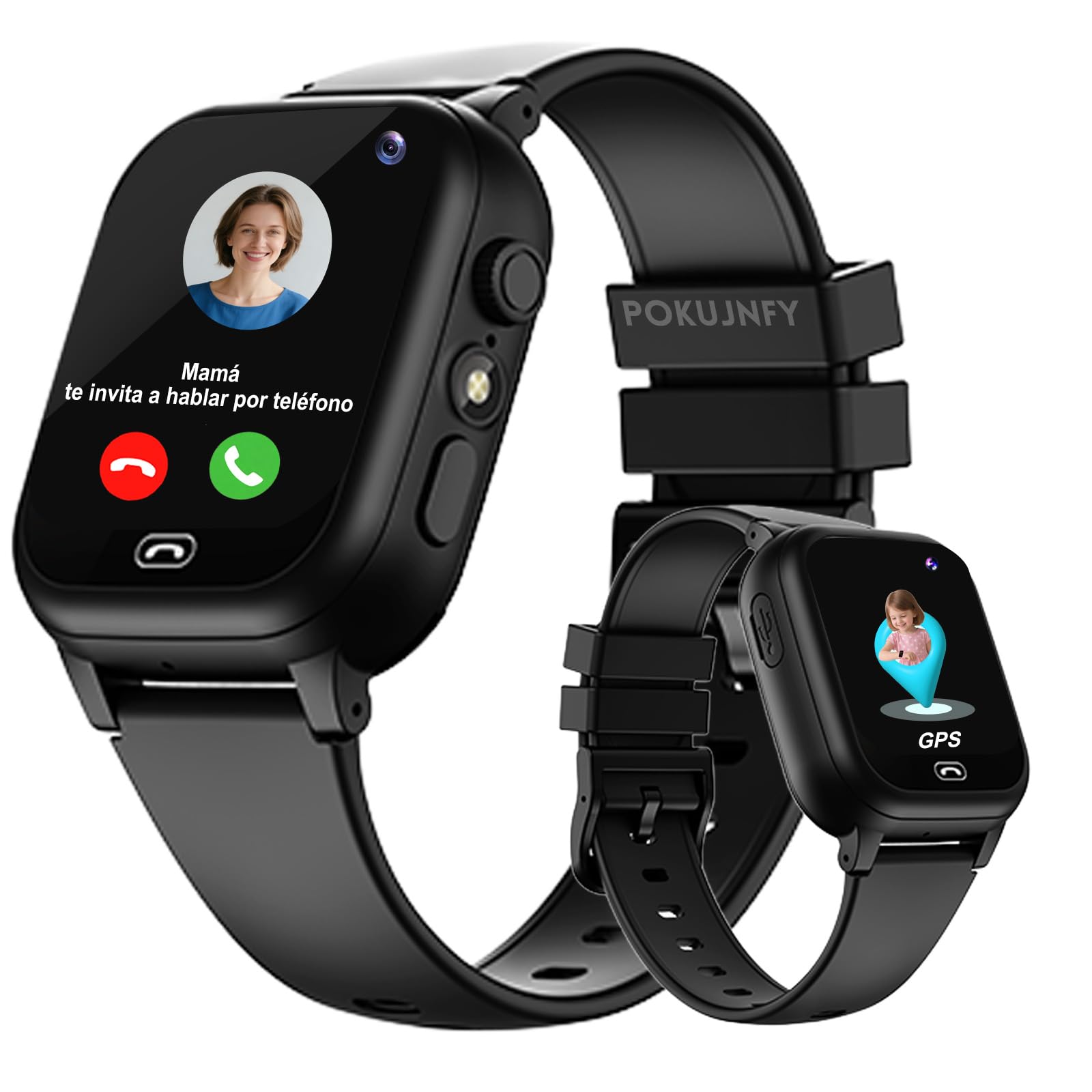 Reloj Inteligente Niño GPS y Llamadas Contactos Chat SOS Juego Modo Clase Reloj Despertador Antorcha IP68 Impermeable Digital Reloj Inteligente Niña Niños Niñas Regalo