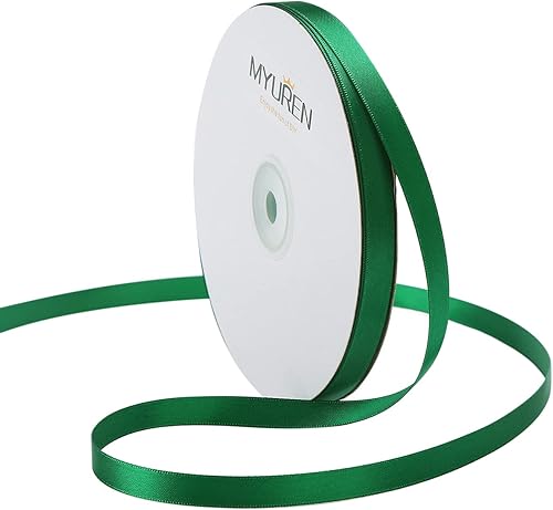 Cinta de satén sólida de 38 pulgadas, cinta de satén verde de doble cara para manualidades, envoltura de regalos, recuerdos de fiesta, baby shower,