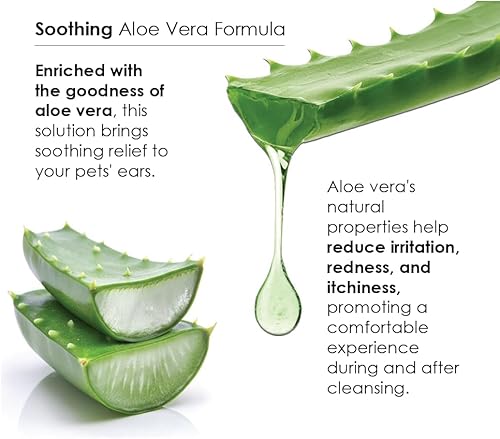 Miniatura 3 de Solución limpiadora de oídos con aloe vera para perros y gatos, fórmula antiirritante con pH neutro y aloe vera, desodoriza y limpia suavemente - 8