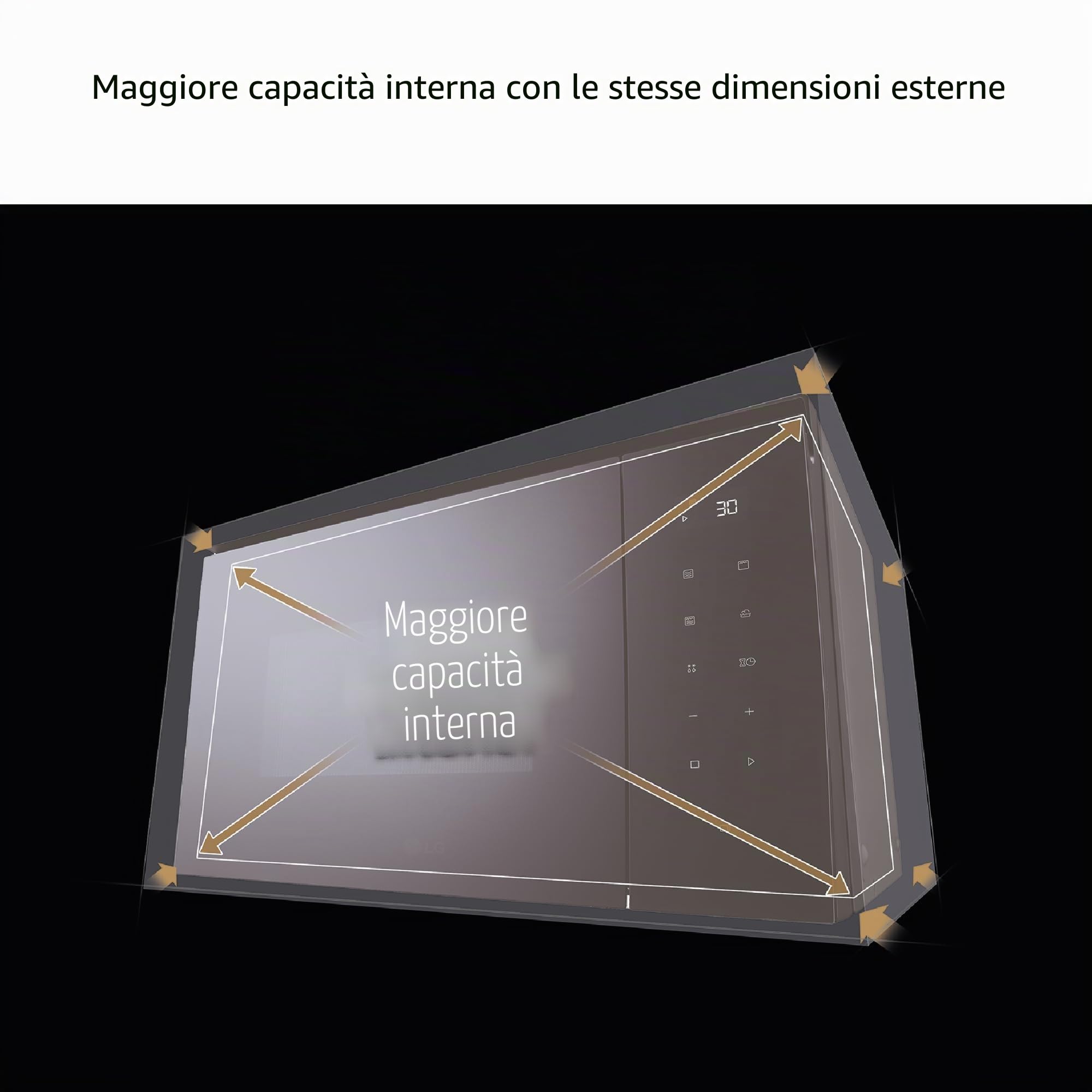 Microonde da incasso LG MGBZ2593F 25L con Grill 900W