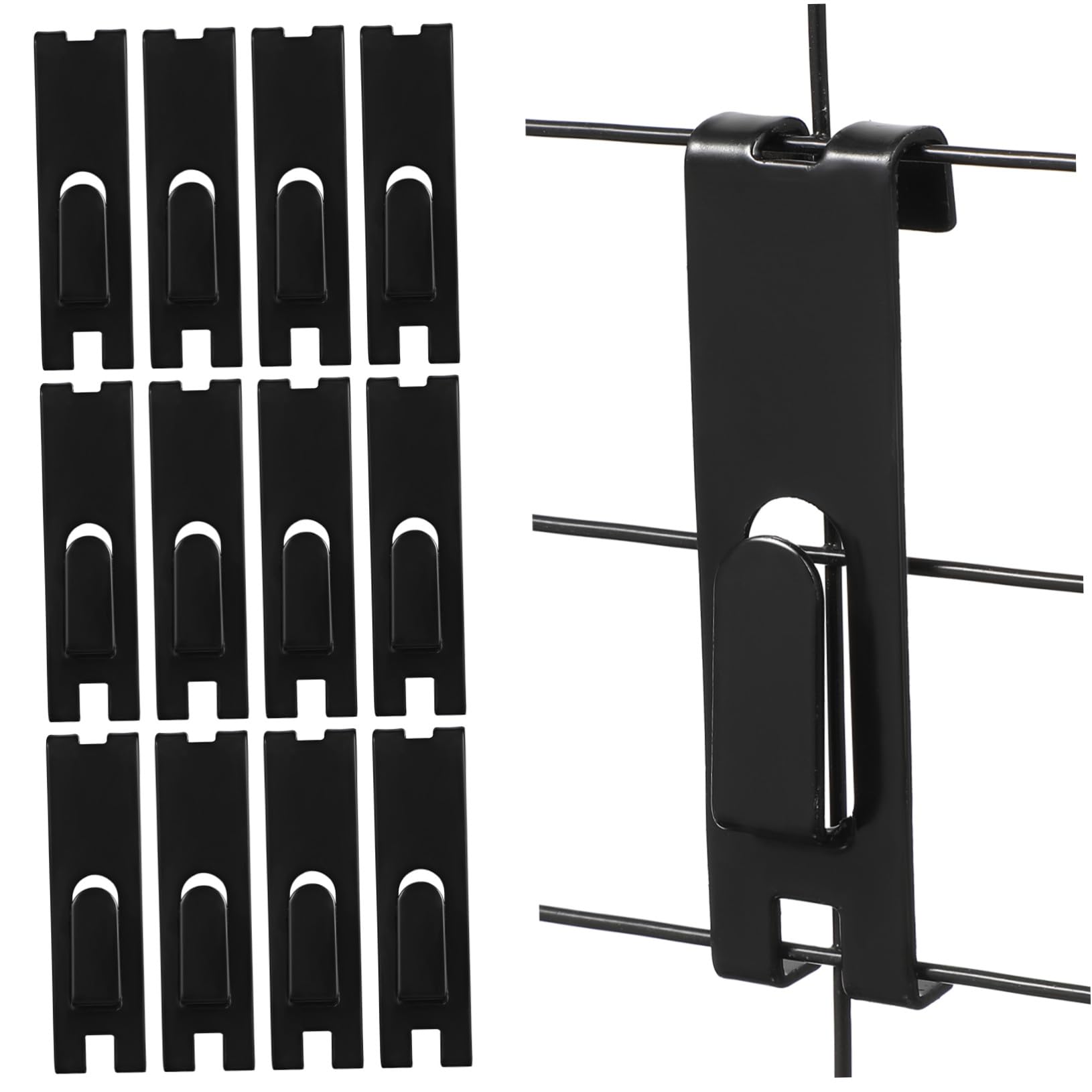 30 piezas Ganchos de Rejilla Metálicos Robustos para Exhibición y Organización Pared Diseño Seguro Antideslizante para Cocina Baño y Dormitorio