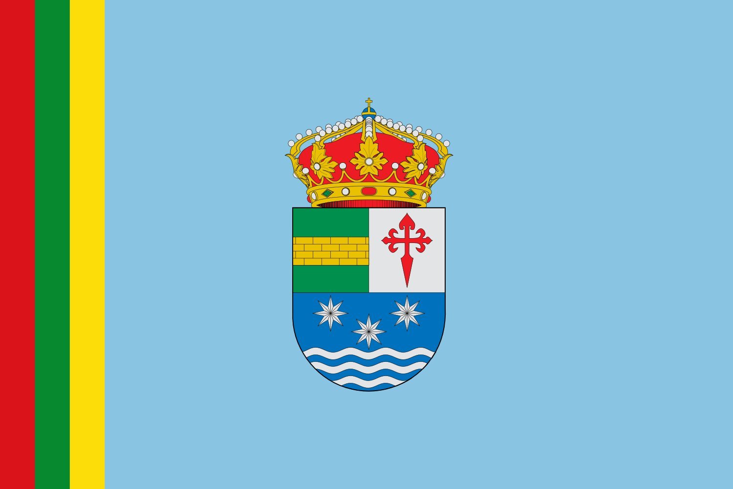 Drapeau Puebla de la Calzada anti-déchirure grand format longue durée