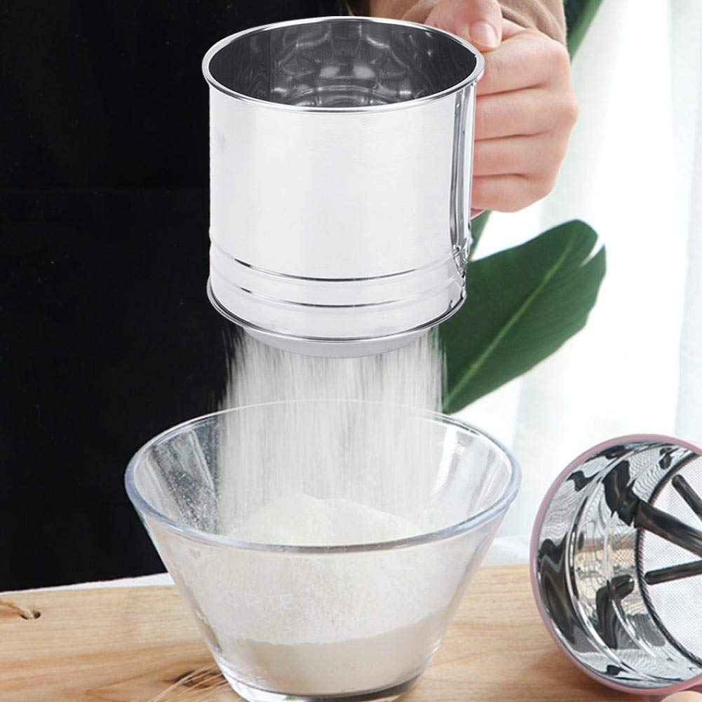 Zayookey Tamis à Farine en Inox Flour Sifter Passoire à Tamis pour