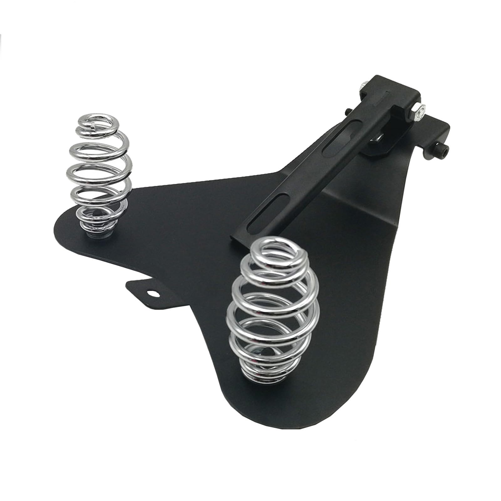 Fotel motocyklowy 3 "siedzenie pojedyncze, spiralna lufa, zwinięta płyta bazowa, wspornik montażowy pasujący do Harley Sportster XL883 1200 48(Chrome)