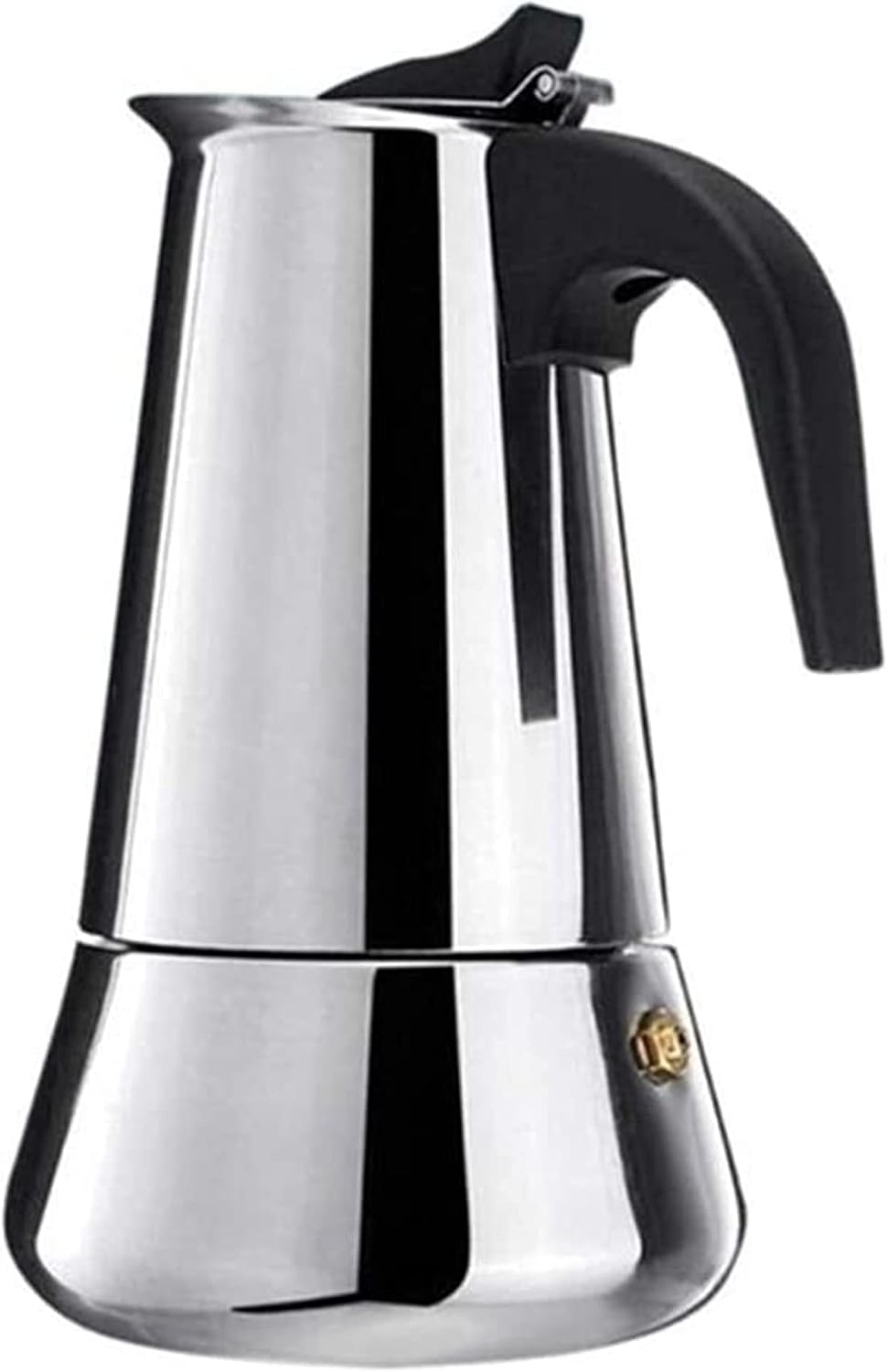 Moka Coffee Pot Stainless Steel Coffee Maker Moka Espresso Percolator Stovetop Coffee Maker Pot (Color : Silver, Size : 9 Cup) (Silver 9 Cup)