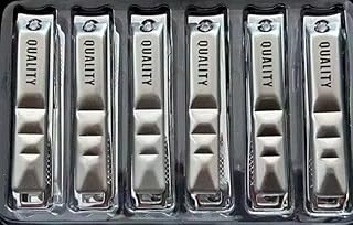 طقم قصافة أظافر عالية الجودة مكونة من قطعتين، من الفولاذ المقاوم للصدأ مضادة للرذاذ، أدوات مانيكير، مقص باديكير - قطعة واحدة - فضي أو ذهبي