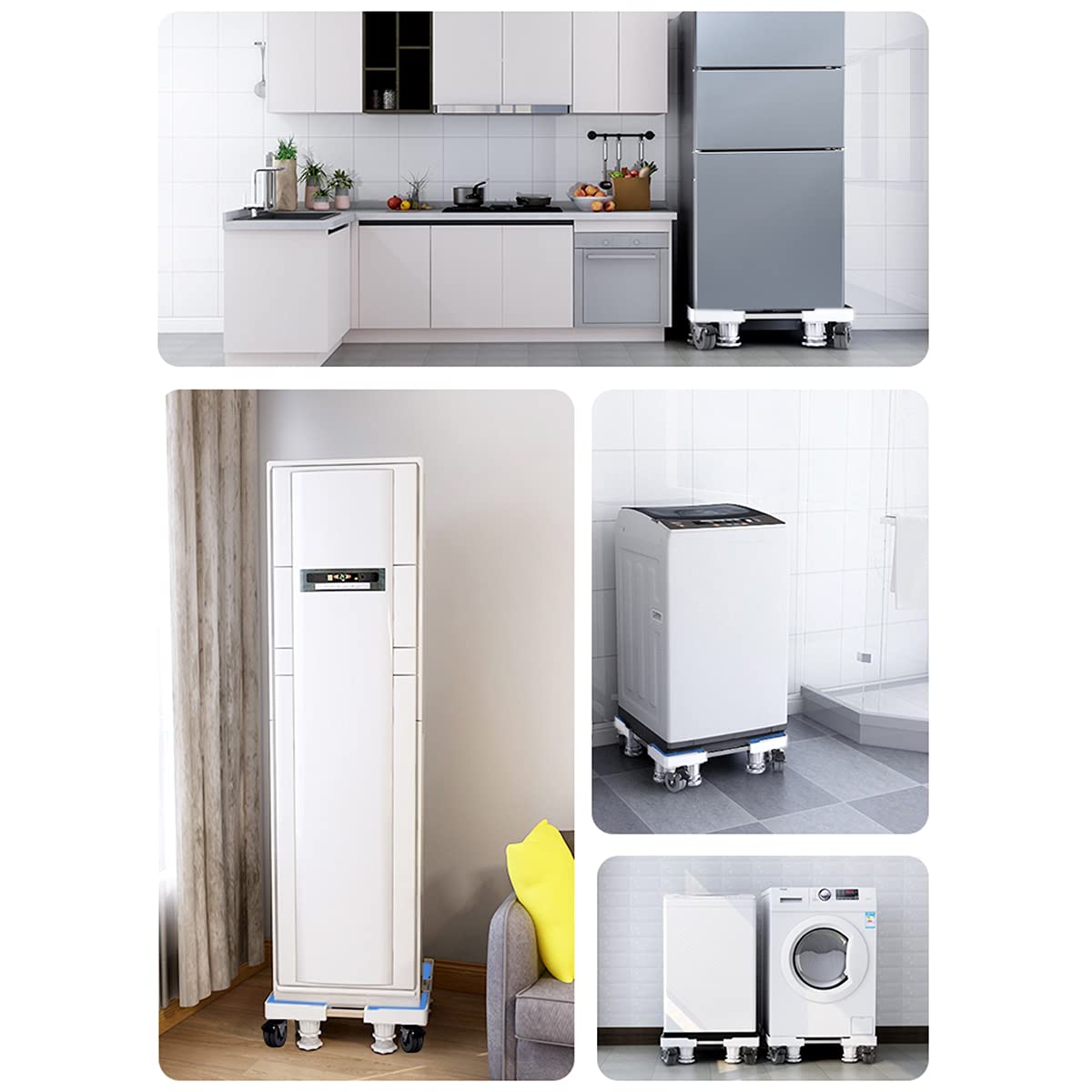 Glenmore Washing Machine Fridge Trolley 4 Dual Wheels 8 Dolly Feet