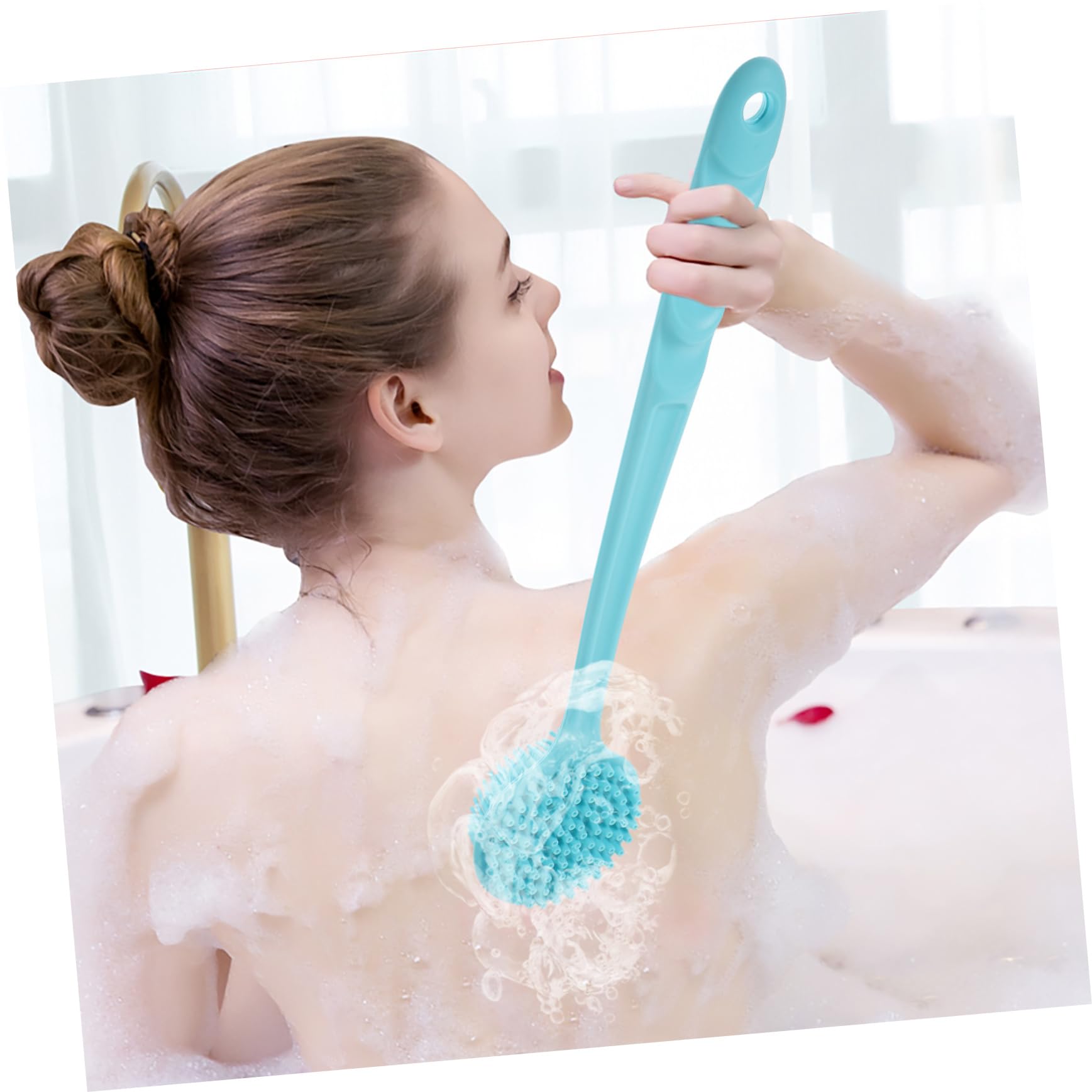 DOITOOL 2piezas Cepillo De De Mango Para Exfoliación y Masaje Para Espalda y Cuerpo Color Verde Matcha